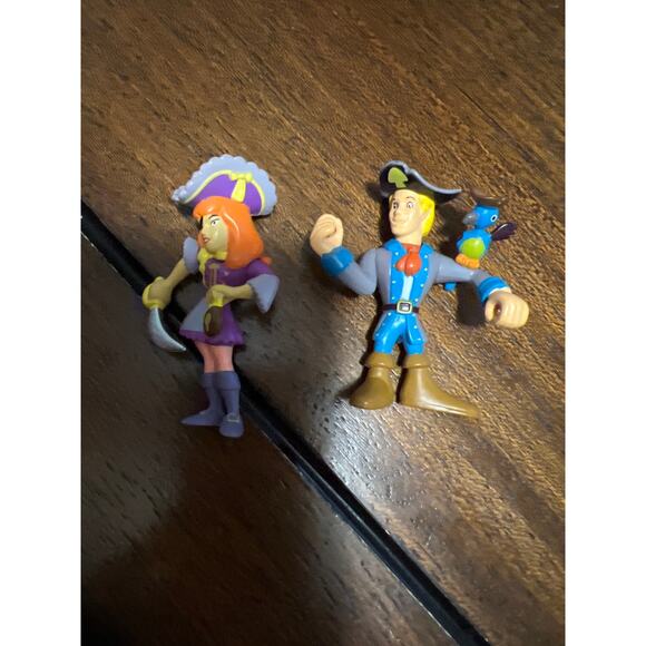 Scooby-Doo Shiver Me Timbers Pirate Crew Figures Lot Of 2 Hanna-Barbera - Picture 1 of 2